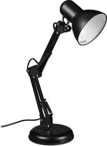 Relaxdays bureaulamp retro - E27 - bedlamp - vintage lamp - tafellamp verstelbaar - zwart