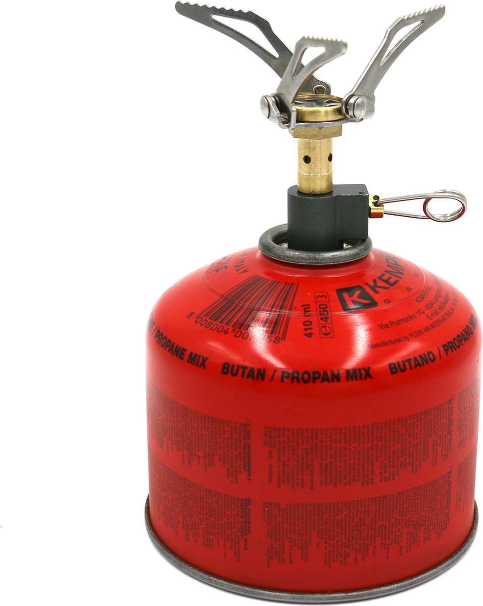 T&S - Ultra Lichte gasbrander - Kampeer vuurtje - gas stoof - opvouwbare mini gasfornuis - gas kooktoestel - kampeervuurtje