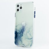 SafeCase® iPhone 11 Pro Max Hoesje - marmeren decoratie Blauw + Gratis Glass Schermbeschermer