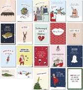 Liefs Jansje - Kerstkaarten - Enkele A6 kaarten - 20 stuks - Envelop + Sluitsticker - Grappige kerstkaarten