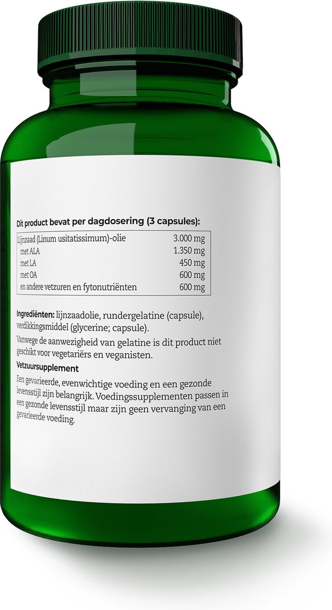 AOV 722 Lijnzaadolie (1.000 - tabletten - Vetzuren - Voedingssupplementen