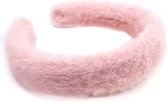 Fluffy Haarband - Diadeem - Breedte 3 cm - Roze