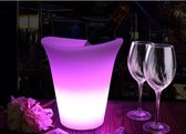 Flessenkoeler-Verlichte LED ijsmmer-LED ijsblokjesvorm met afstandhediening -oplaadbare-Wijnkoeler-drankkoeler-LED wijnkoeker-LED bierkoeler-kerstcadeau- champagne wijn dranken koeker-fleeenkoeler RGB LED