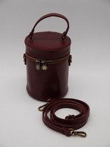 SENSE Schoudertas Mia bordeaux rood - Italiaanse Crossbody bag - Toscaanse leer