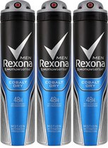 Rexona Deospray Men – Cobalt Dry - Voordeelverpakking 3 x 150 ml