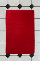 Nerge.be | Badmatten | Plush Red – 70x120 cm | Badkamerkleden en Matten Set | Badmatten voor Bad Antislip | Badkamermatten | Antislip Badmatten voor Bad. Antislip Douchematten | Ba