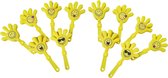 Mini Klaphandje met Smiley |  9,5 cm | Set van 12 Klapperhandjes