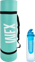 Fitnessmat yoga mat »Amisha« 183cm x 61cm x 1,2 cm turquoise plus drinkfles