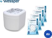 Wessper Humifill – Vochtopnemer met 4 inleggers 250g – Tegen Schimmelvorming – MADE IN EU – Wit