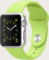 Siliconen Apple Watch Bandje - Gif Groen - 38/40/41 mm - Series 1 2 3 4 5 6 SE 7 - Geschikt voor Apple Watch