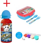 Paw Patrol lunchbox / broodtrommel incl. Aluminium drinkbeker van 400ml