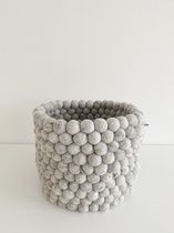 Vilten bolletjes mand M-afmeting viltbal Ø 3 cm- grijs-FAIRTRADE!