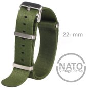 22mm Nato Strap GROEN - Vintage James Bond - Nato Strap collectie - Mannen - Horlogebanden - 22 mm bandbreedte