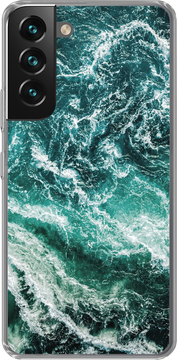 Telefoonhoesje Geschikt voor Samsung Galaxy S22 Plus hoesje - Marmer print - Patroon - Natuurstenen - Siliconen Telefoonhoesje Telefoonhoesje