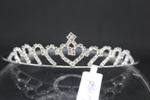 Mooie tiara, kroon, bruid, prinses, haaraccessoire, luxe diadeem, Haarpin, bloemen, haarpin, strass, koningin, maangodin, godin