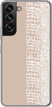 Geschikt voor Samsung Galaxy S22 Plus hoesje - Slang - Design - Roze - Siliconen Telefoonhoesje