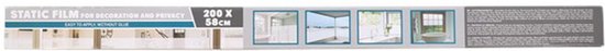 Film pour fenêtre résistant à la vue - Transparent - Film - 200 x 58 cm - Set de 2 - Fenêtre - Fenêtres - Intimité - Film - Film pour fenêtre - Autocollant pour fenêtre