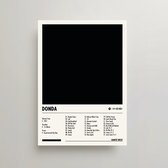 Kanye West Poster - Donda Album Cover Poster - Kanye West LP - A3 - Kanye West Merch - Muziek