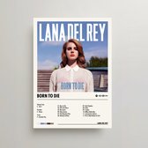 Lana Del Rey Poster - Born To Die Album Cover Poster - Lana Del Rey LP - A3 - Lana Del Rey Merch - Muziek