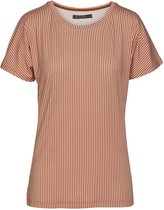 ESSENZA Ellen Striped Top Korte Mouw Ginger - S