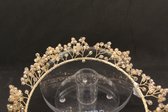 Mooie tiara, kroon, bruid, prinses, haaraccessoire, luxe diadeem, Haarpin, bloemen, haarpin, strass, koningin, maangodin, godin