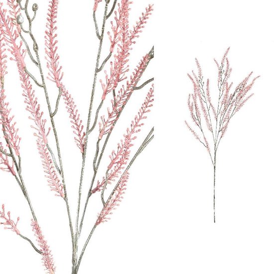 PTMD Leaves Plant Varen Kunsttak - 50 x 23 x 90 cm - Roze