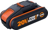 WORX WA3551.1 Accu 20V - oplaadbare batterij voor alle WORX apparaten - 2Ah Li-Ion accu PowerShare -Zwart + Oranje