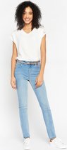 LOLALIZA Skinny jeans met riem - Licht Blauw - Maat 36