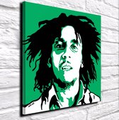 Pop Art Bob Marley Poster - 90 x 90 cm Fotopapier Mat 180 gr - Popart Wanddecoratie