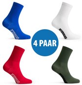 21Virages 4 PAAR Colora fietssokken Rood Blauw Groen Wit-37-42