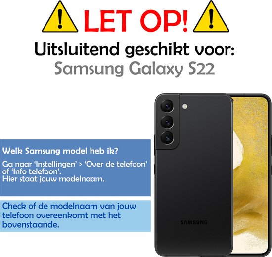 Hoesje Geschikt voor Samsung S22 Hoesje Siliconen Case - Hoes Geschikt voor Samsung Galaxy S22 Hoes Siliconen - Zwart
