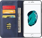Smartphonica iPhone 7/8 Plus leren hoesje met magnetische sluiting - Blauw / Kunstleer / Book Case geschikt voor Apple iPhone 7 Plus;Apple iPhone 8 Plus