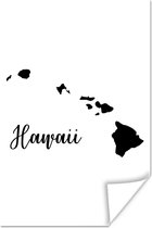 Affiche Contour d'Hawaï - 120x180 cm XXL