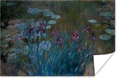 Affiche Iris et nénuphars - Peinture de Claude Monet - 180x120 cm XXL