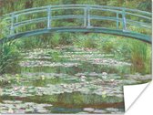Poster De Japanse brug - schilderij van Claude Monet - 80x60 cm