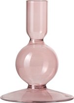 Gusta | Dinerkaarshouder Juliet | Roze | Glas | 9 x 11 centimeter
