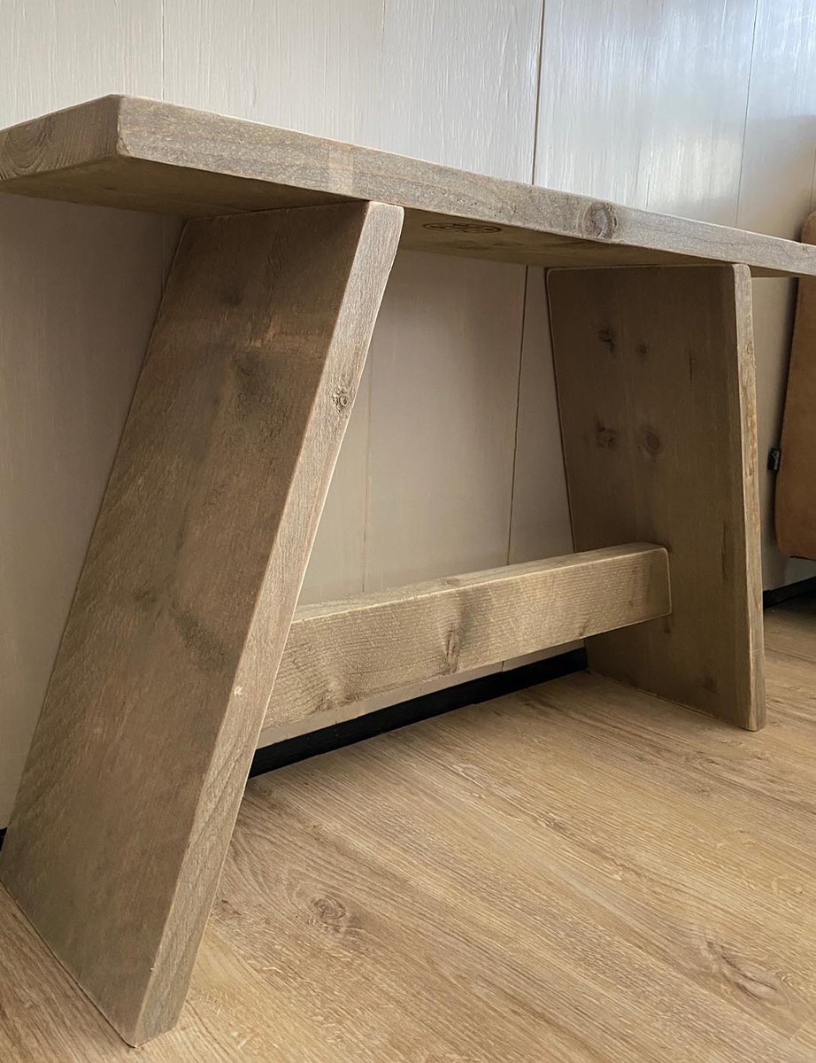 steigerhouten krukje - bankje - Oud Grijs - 70x19,5x47 cm
