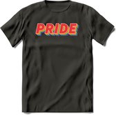 Pride T-Shirt | Grappig LHBTIQ+ / LGBTQ / Gay / Homo / Lesbi Cadeau Shirt | Dames - Heren - Unisex | Tshirt Kleding Kado | - Donker Grijs - 3XL
