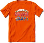 Pride Day | Pride T-Shirt | Grappig LHBTIQ+ / LGBTQ / Gay / Homo / Lesbi Cadeau Shirt | Dames - Heren - Unisex | Tshirt Kleding Kado | - Oranje - S