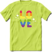 Love | Pride T-Shirt | Grappig LHBTIQ+ / LGBTQ / Gay / Homo / Lesbi Cadeau Shirt | Dames - Heren - Unisex | Tshirt Kleding Kado | - Groen - S