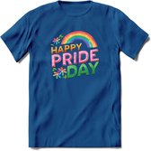 Pride Day | Pride T-Shirt | Grappig LHBTIQ+ / LGBTQ / Gay / Homo / Lesbi Cadeau Shirt | Dames - Heren - Unisex | Tshirt Kleding Kado | - Donker Blauw - M