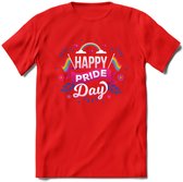 Pride Day | Pride T-Shirt | Grappig LHBTIQ+ / LGBTQ / Gay / Homo / Lesbi Cadeau Shirt | Dames - Heren - Unisex | Tshirt Kleding Kado | - Rood - 3XL