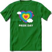 Pride Day | Pride T-Shirt | Grappig LHBTIQ+ / LGBTQ / Gay / Homo / Lesbi Cadeau Shirt | Dames - Heren - Unisex | Tshirt Kleding Kado | - Donker Groen - S