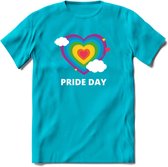 Pride Day | Pride T-Shirt | Grappig LHBTIQ+ / LGBTQ / Gay / Homo / Lesbi Cadeau Shirt | Dames - Heren - Unisex | Tshirt Kleding Kado | - Blauw - L