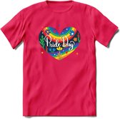 Pride Day | Pride T-Shirt | Grappig LHBTIQ+ / LGBTQ / Gay / Homo / Lesbi Cadeau Shirt | Dames - Heren - Unisex | Tshirt Kleding Kado | - Roze - XXL