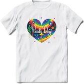 Pride Day | Pride T-Shirt | Grappig LHBTIQ+ / LGBTQ / Gay / Homo / Lesbi Cadeau Shirt | Dames - Heren - Unisex | Tshirt Kleding Kado | - Wit - S