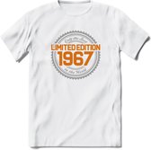 1967 Limited Edition Ring T-Shirt | Zilver - Goud | Grappig Verjaardag en Feest Cadeau Shirt | Dames - Heren - Unisex | Tshirt Kleding Kado | - Wit - L