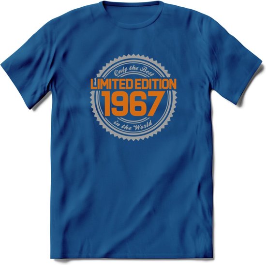 1967 Limited Edition Ring T-Shirt | Zilver - Goud | Grappig Verjaardag en Feest Cadeau Shirt | Dames - Heren - Unisex | Tshirt Kleding Kado | - Donker Blauw - XXL