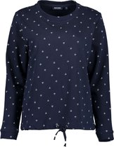 Blue Seven dames sweater 143039 donkerblauw print - 42
