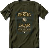 30 Jaar Legendarisch Gerijpt T-Shirt | Royal Blue - Ivoor | Grappig Verjaardag en Feest Cadeau Shirt | Dames - Heren - Unisex | Tshirt Kleding Kado | - Leger Groen - XXL